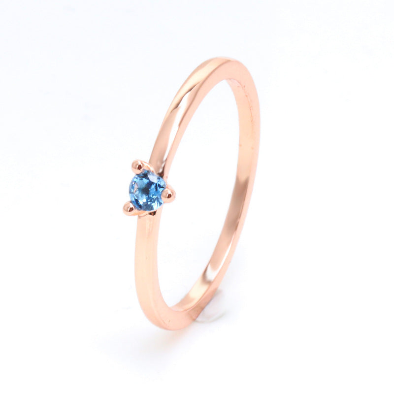 Stone Simple Fashion Small Fresh Rhinestone Rings