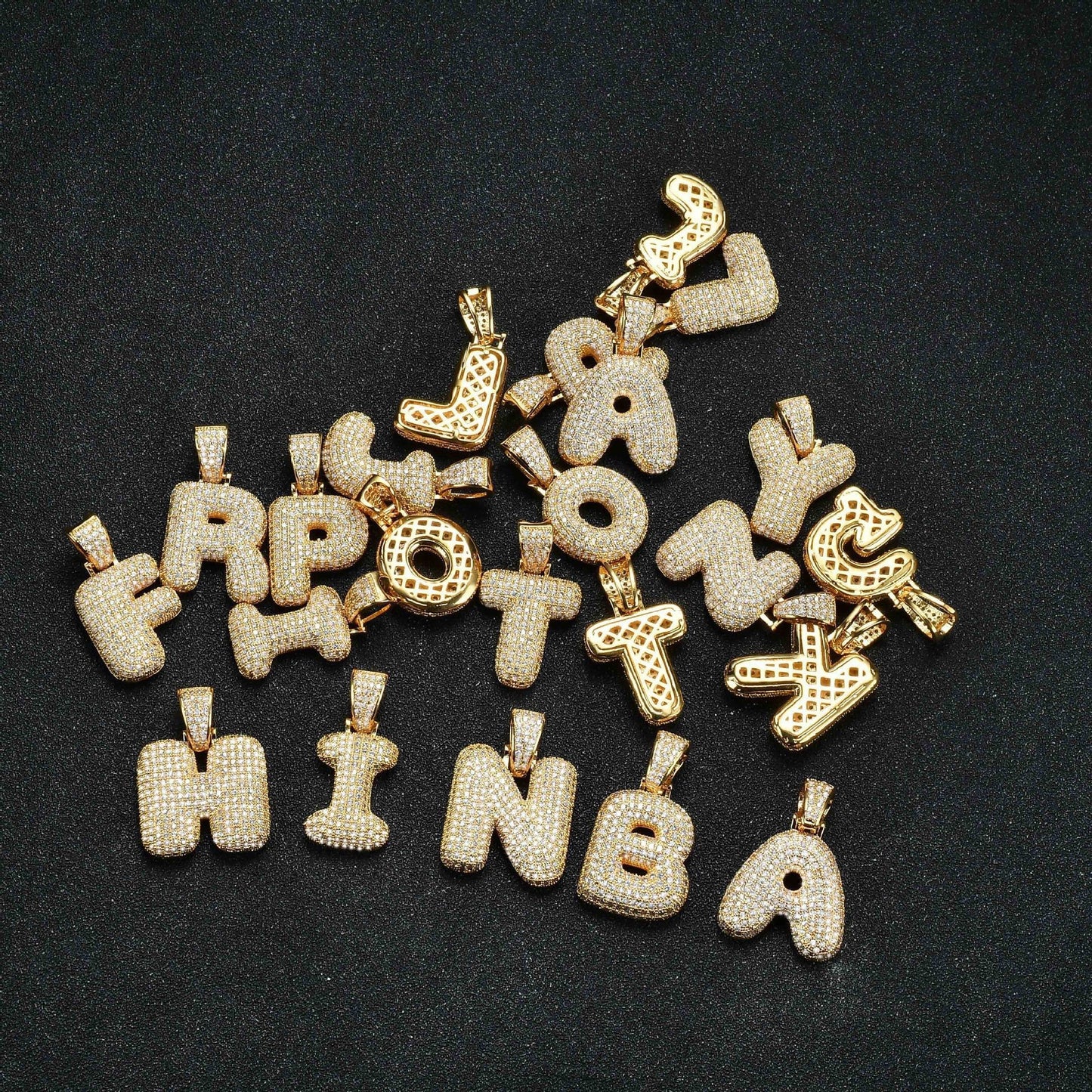 Women's Letter Ornaments English Zircon For Pendants
