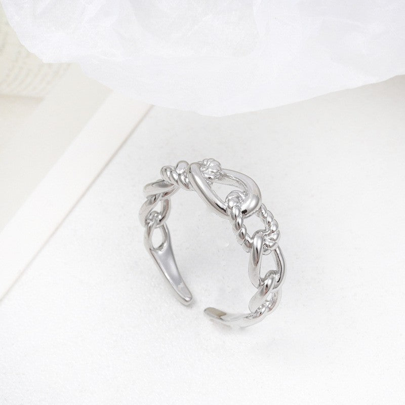 Micro Inlaid Zircon Pearl White Female Rings