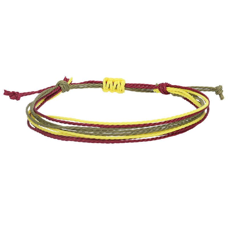 Bohemian Style Waterproof Wax Line Woven Bracelets