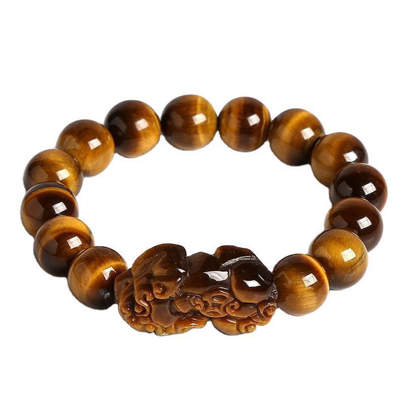 Men's Jewelry Yellow Tiger's Eye Pi Simple Bracelets