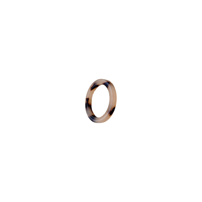 Trendy Retro Color Resin Commuter Fine Index Ring
