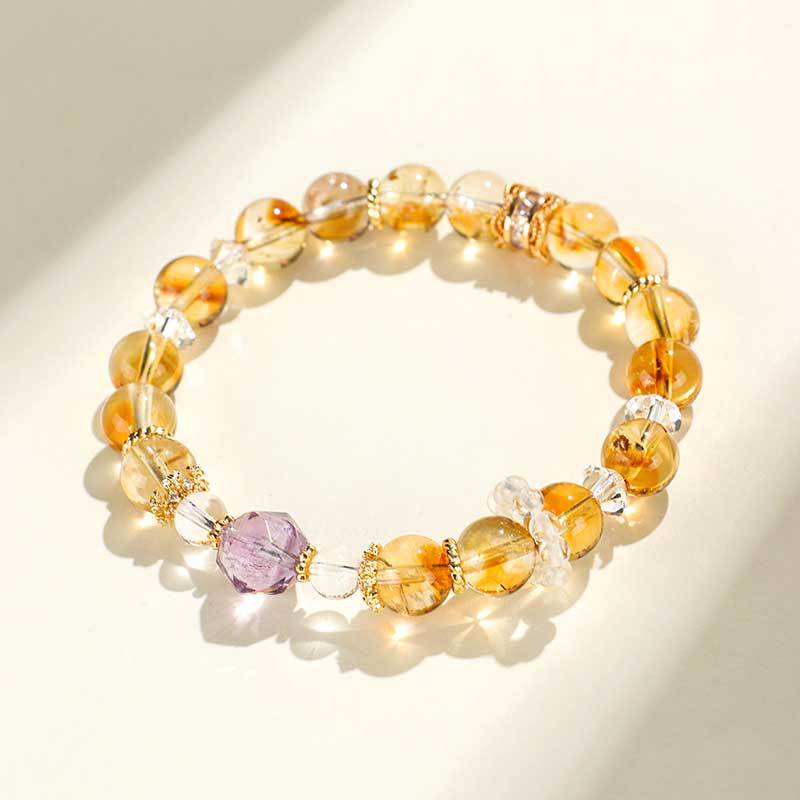 Lemon Bow Beaded Female Niche High Bracelets