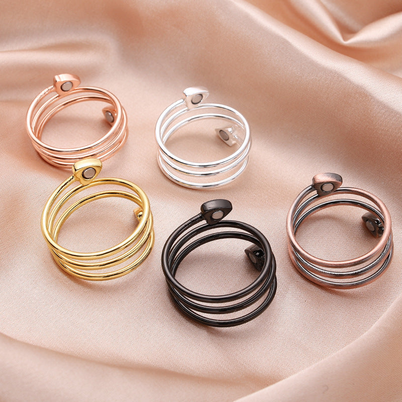 Luxury Fashion Red Copper Thread Magnet Magnetic Rings