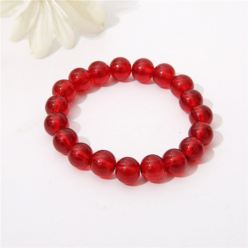 Glass Simple Solid Color Around Finger Bracelets