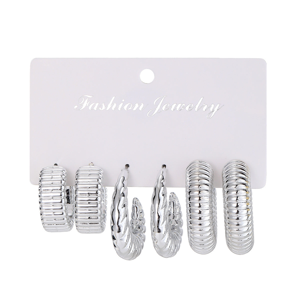 Creative Fashion Flattering Electroplated Shaped Twist Earrings