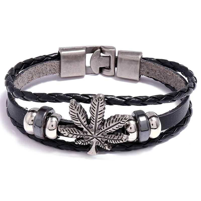 Punk Jewelry Cattle Leather Vintage Pair Bracelets