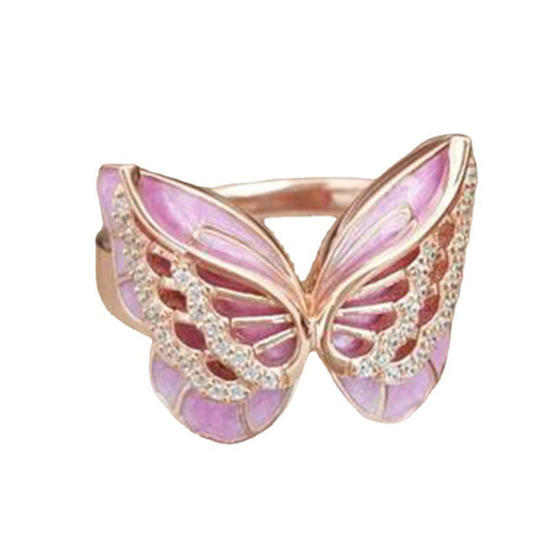 Butterfly Epoxy Creative Style Animal Shape Rings
