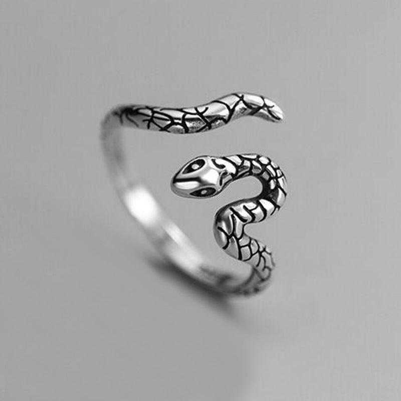 Spirit Snake Ornament Retro Punk Exaggerated Personalized Rings