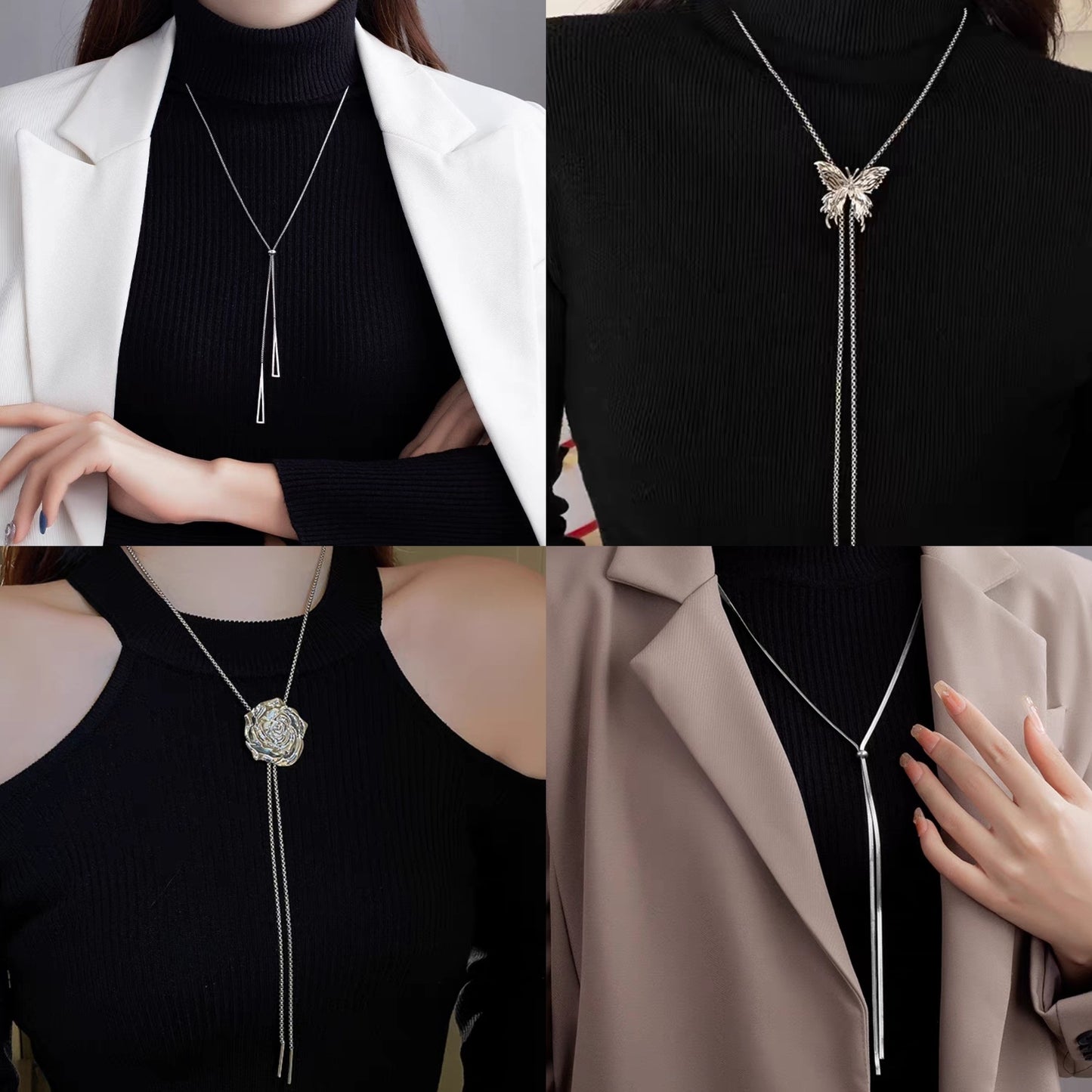 Women's Drawable Long Light Luxury Minority Design Necklaces