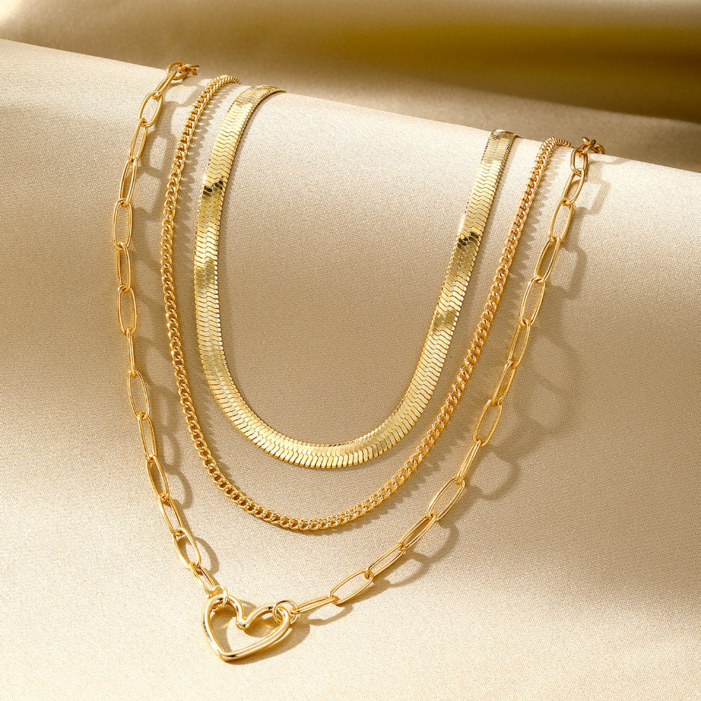 Heart Cross Female Light Luxury Minority Necklaces