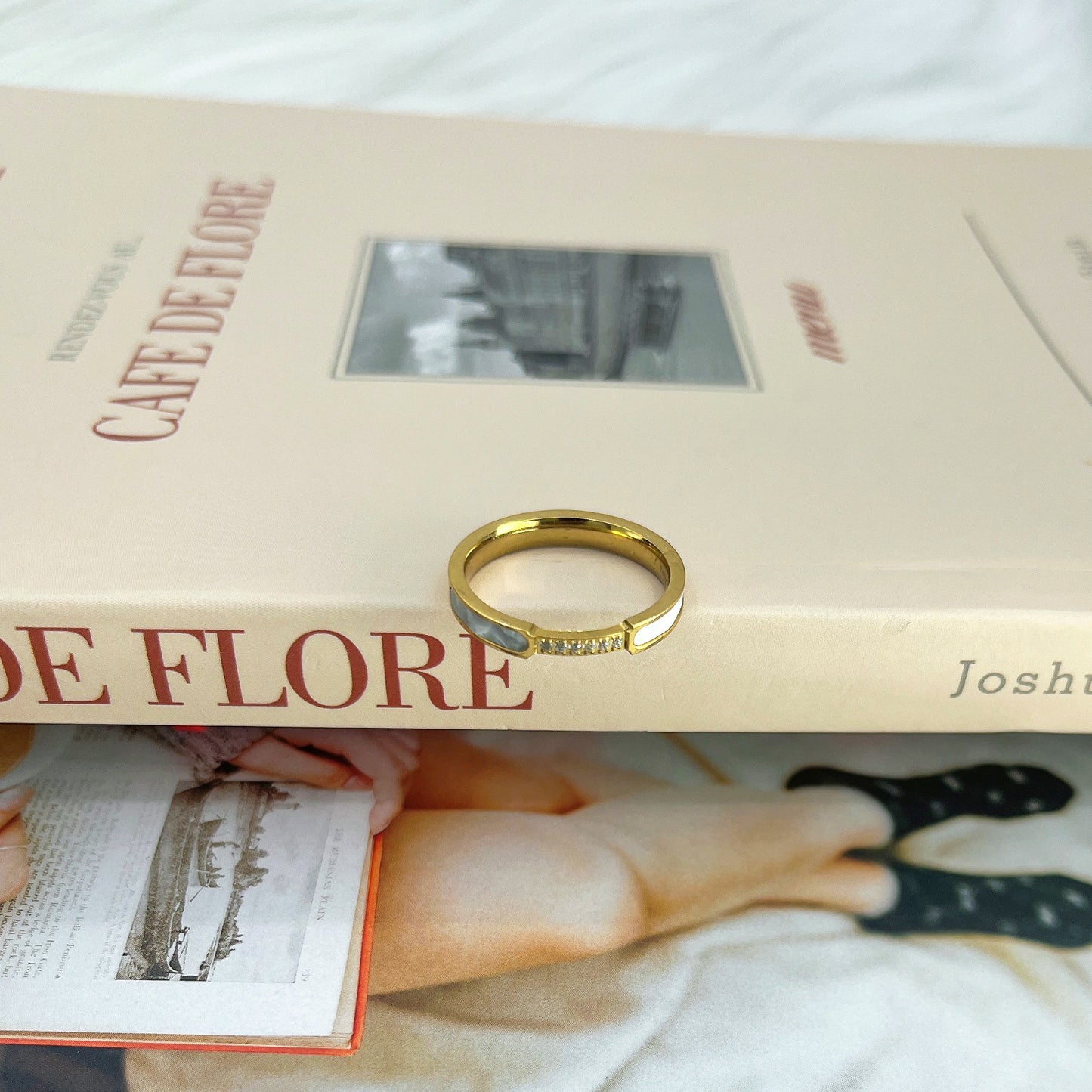 Titanium Steel Female White Special Interest Light Tide All Rings