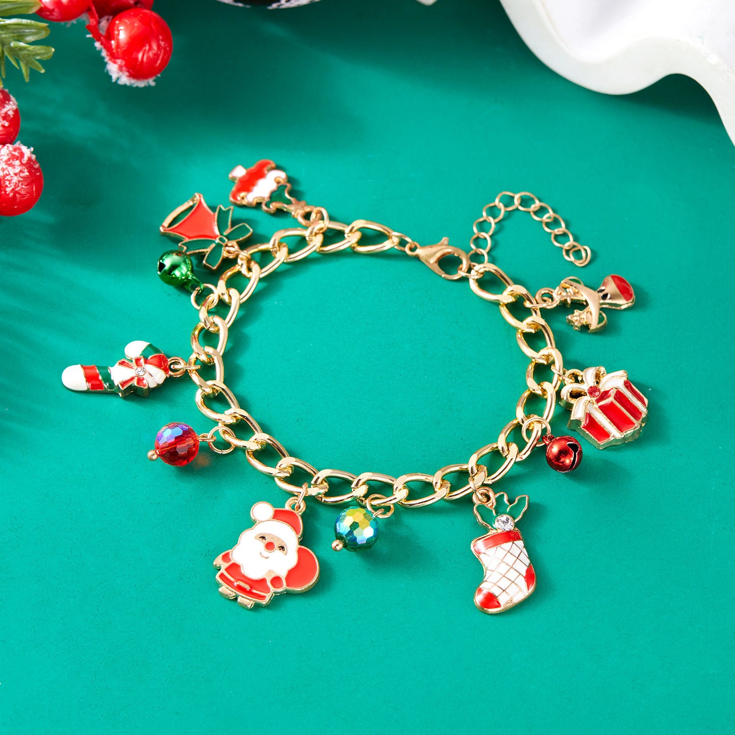 Christmas Element Fashion Santa Claus Bell Bracelets