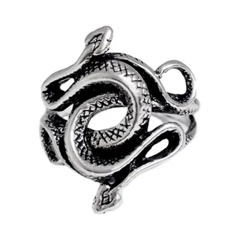 Spirit Snake Ornament Retro Punk Exaggerated Personalized Rings