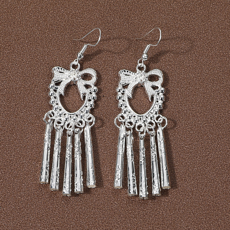 Sier Family Minority Ethnic Style Tourist Attractions Earrings