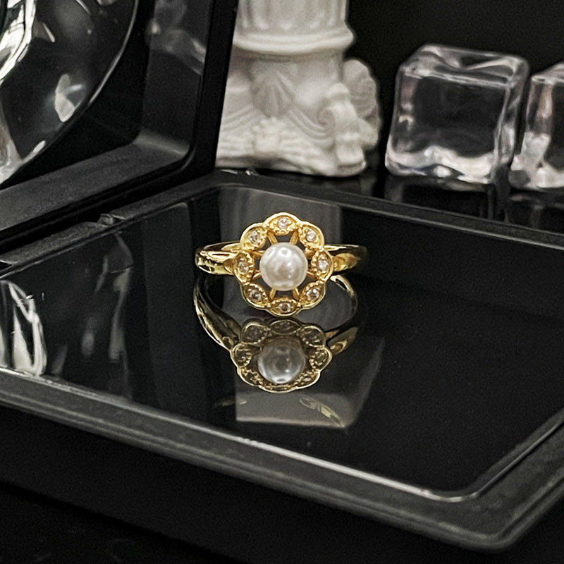 Court Style Lace Elegant Open Female Rings