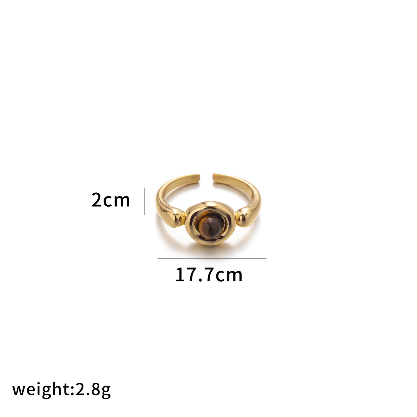 Female Irregular Wind Opening Adjustable Gold Rings