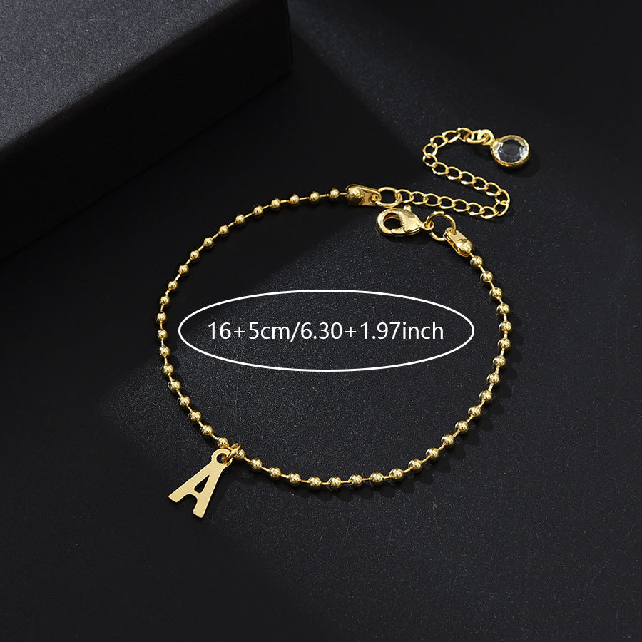 Elegant Letters High Sense English Gold Bracelets