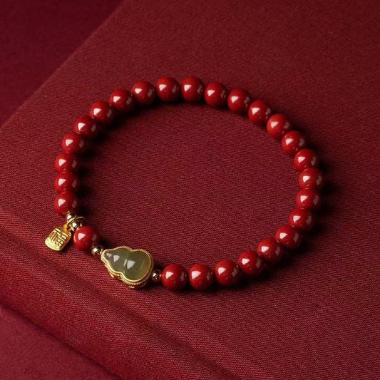 Cinnabar Gourd Blessing Card Fu Lu Purple Bracelets