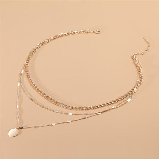 Women's & Men's Ornament Clavicle Chain Short Sweater Crystal Necklaces