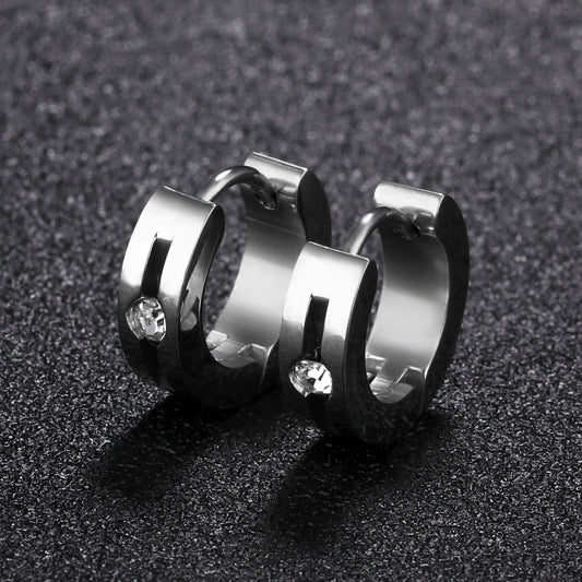 Women's & Men's Simple Personality Trendy Black Eardrops Hip Hop Versatile Rings