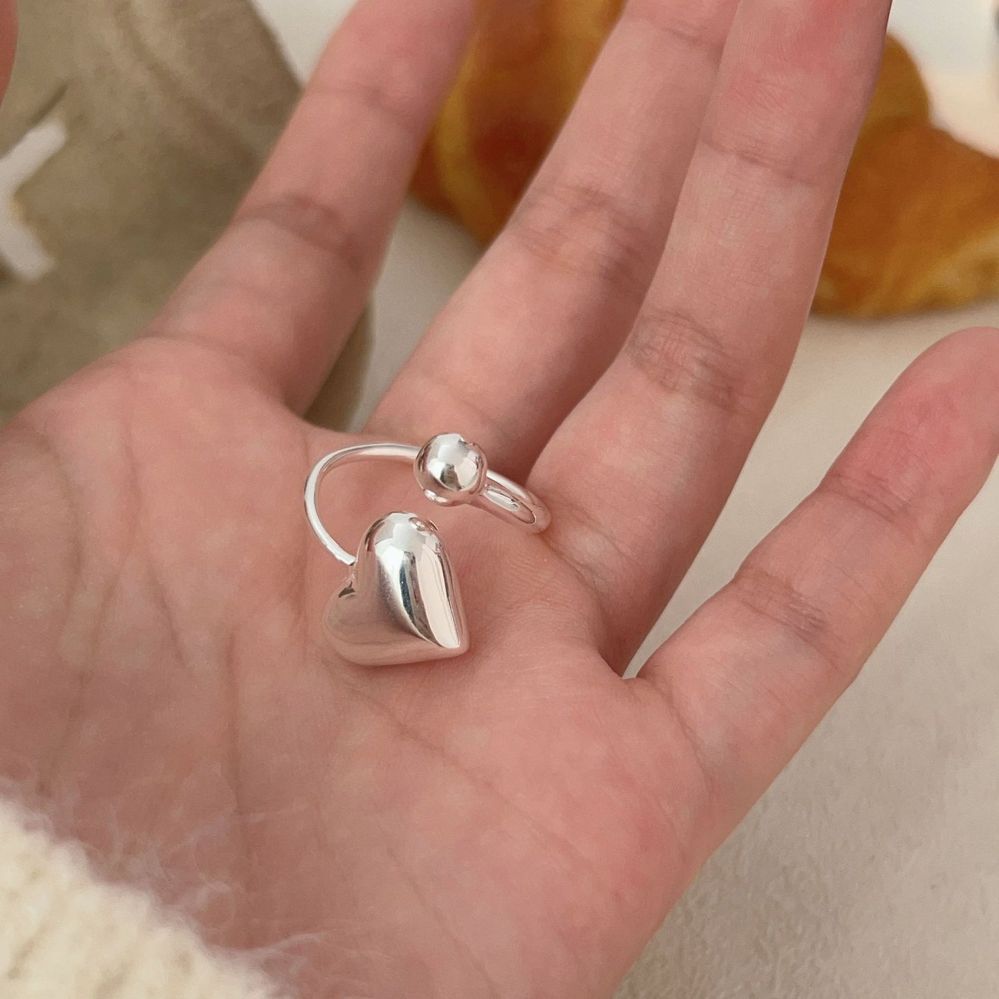 Sterling Sier Bow Female Minority Simple Mori Rings