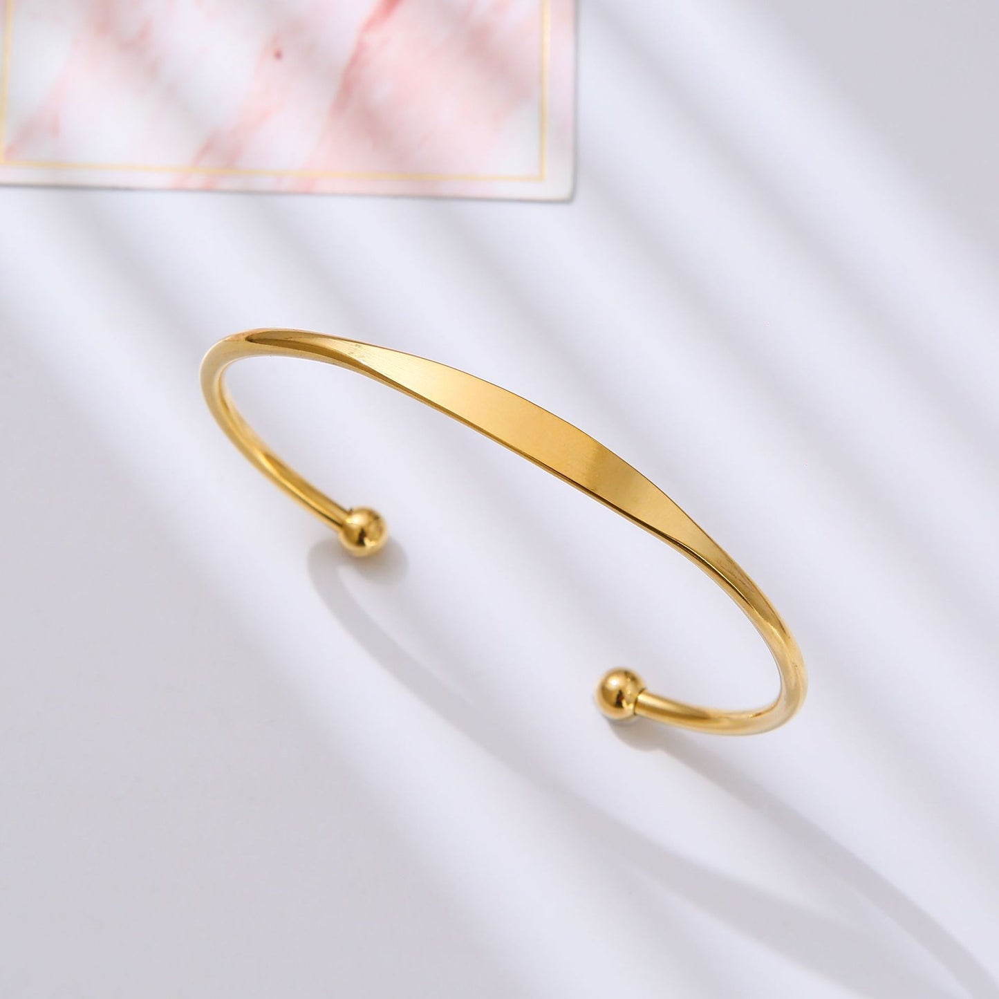 Titanium Steel Female High-grade Shaped Opening Light Bracelets