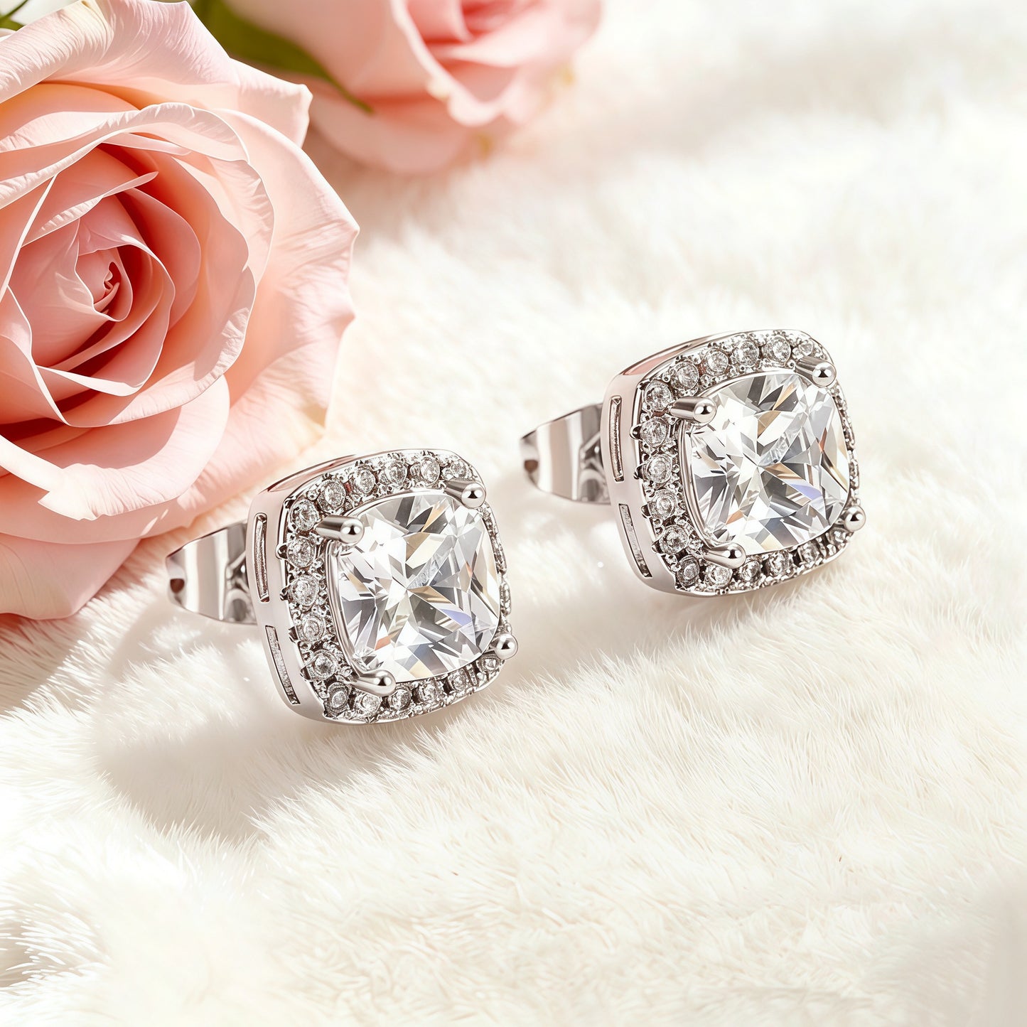 Ear Light Luxury Minority Design Zircon Stud Earrings