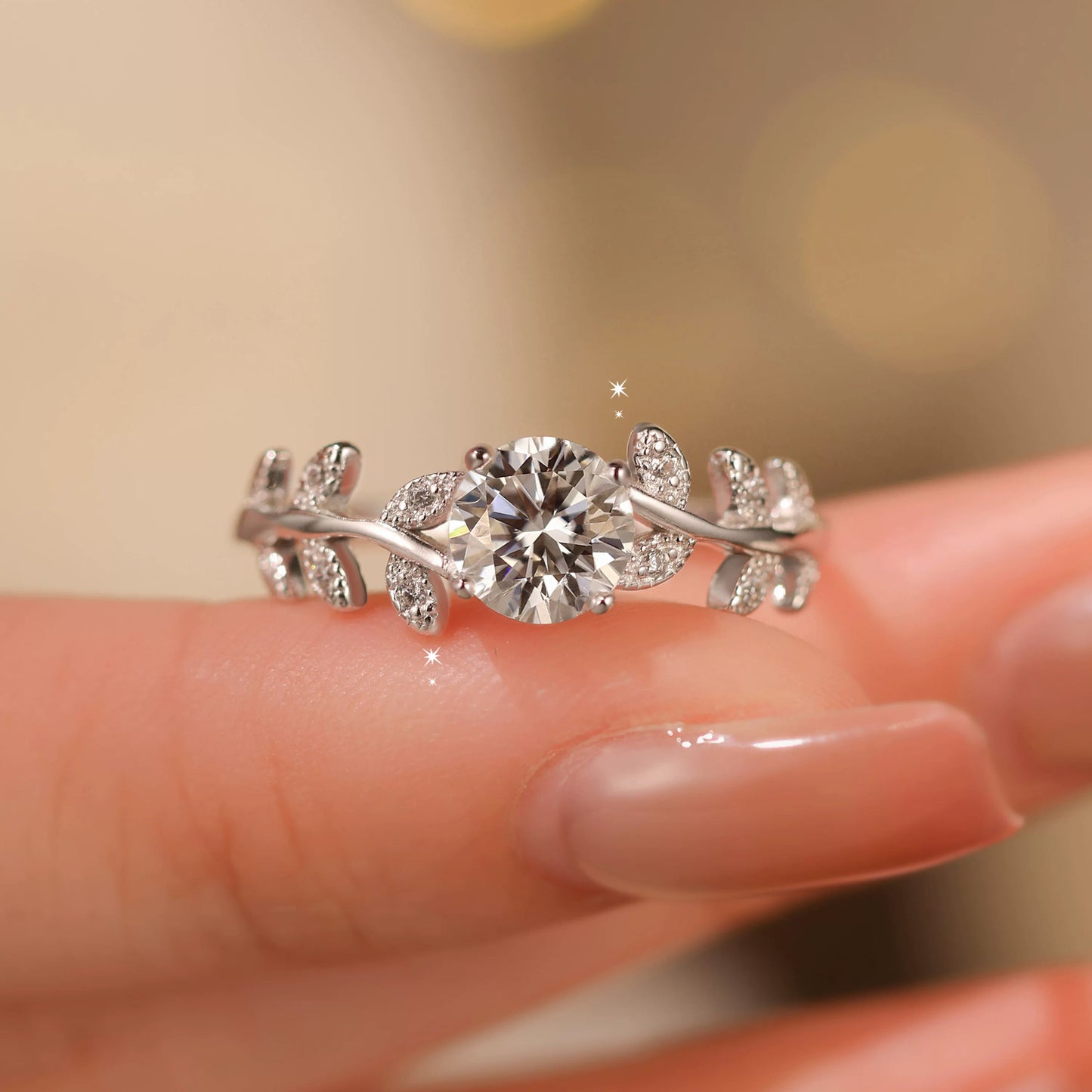Twig Light Luxury High Sense Refined Grace Open Adjustable Gift Ring