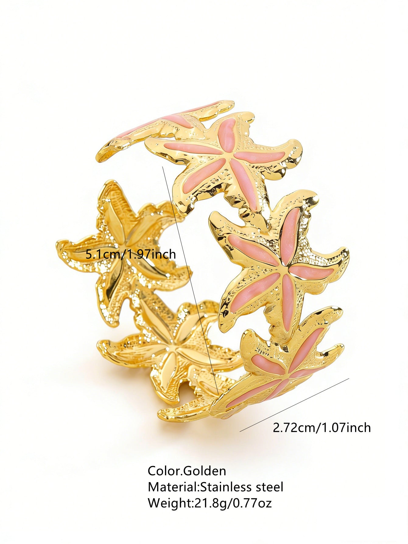 Steel Oil Dripping Cherry Special Interest Light Luxury Flowers Openings Bracelet