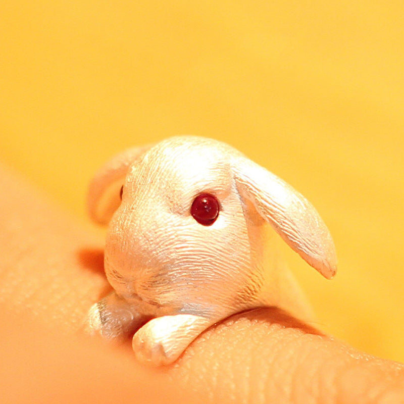 Bunny Open Niche Design Life Rabbit Rings