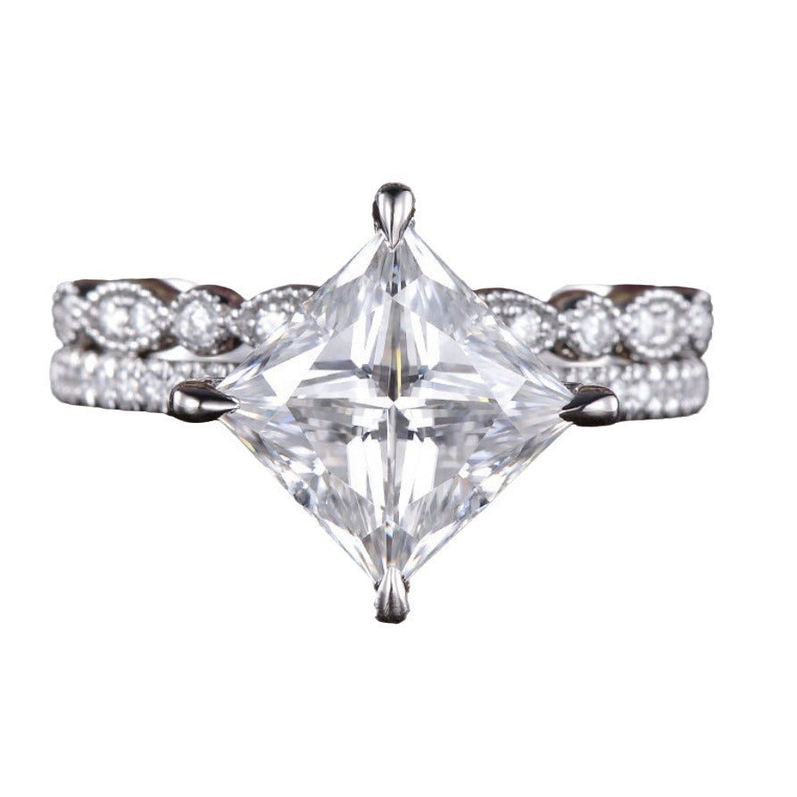 Women's Strictly Selected Diamond Simple Square Accessories Rings