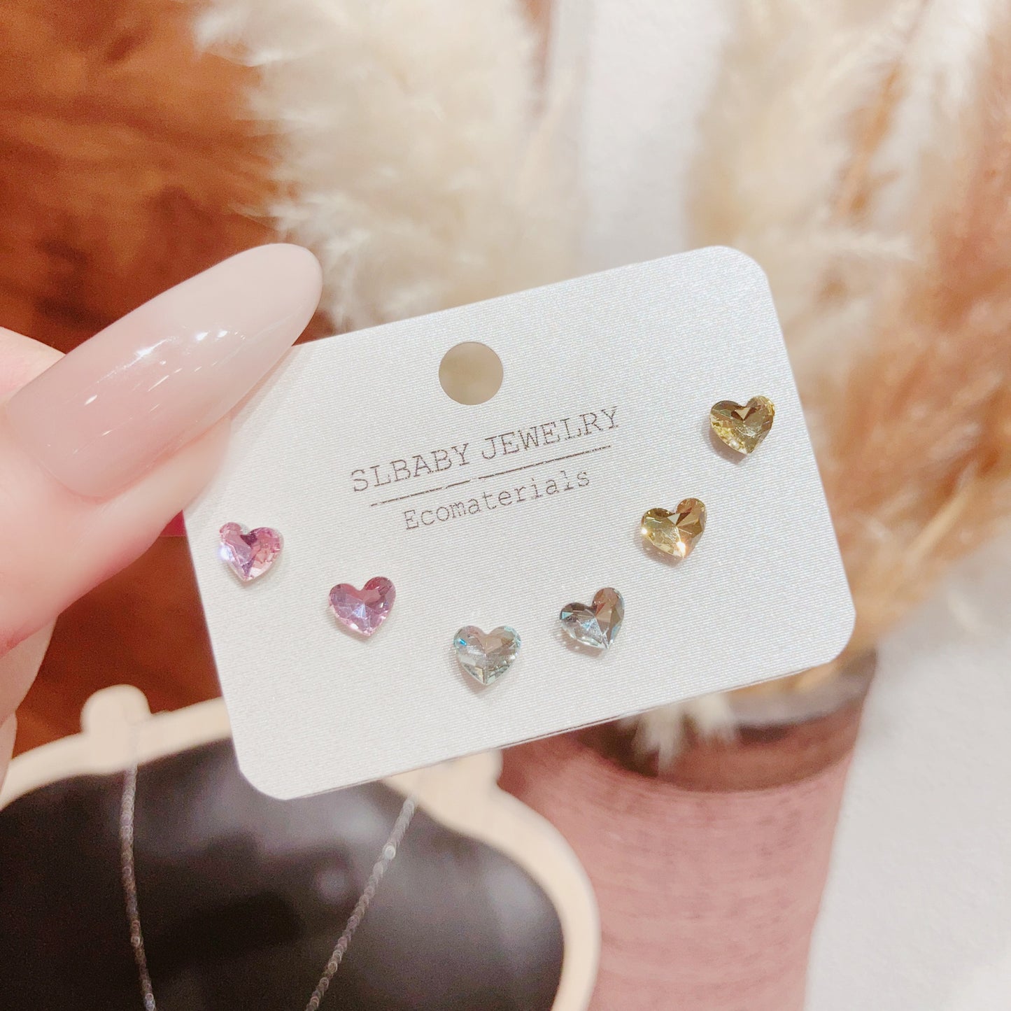 Women's Cool Geometric High-grade Minority Simple Color Stud Earrings