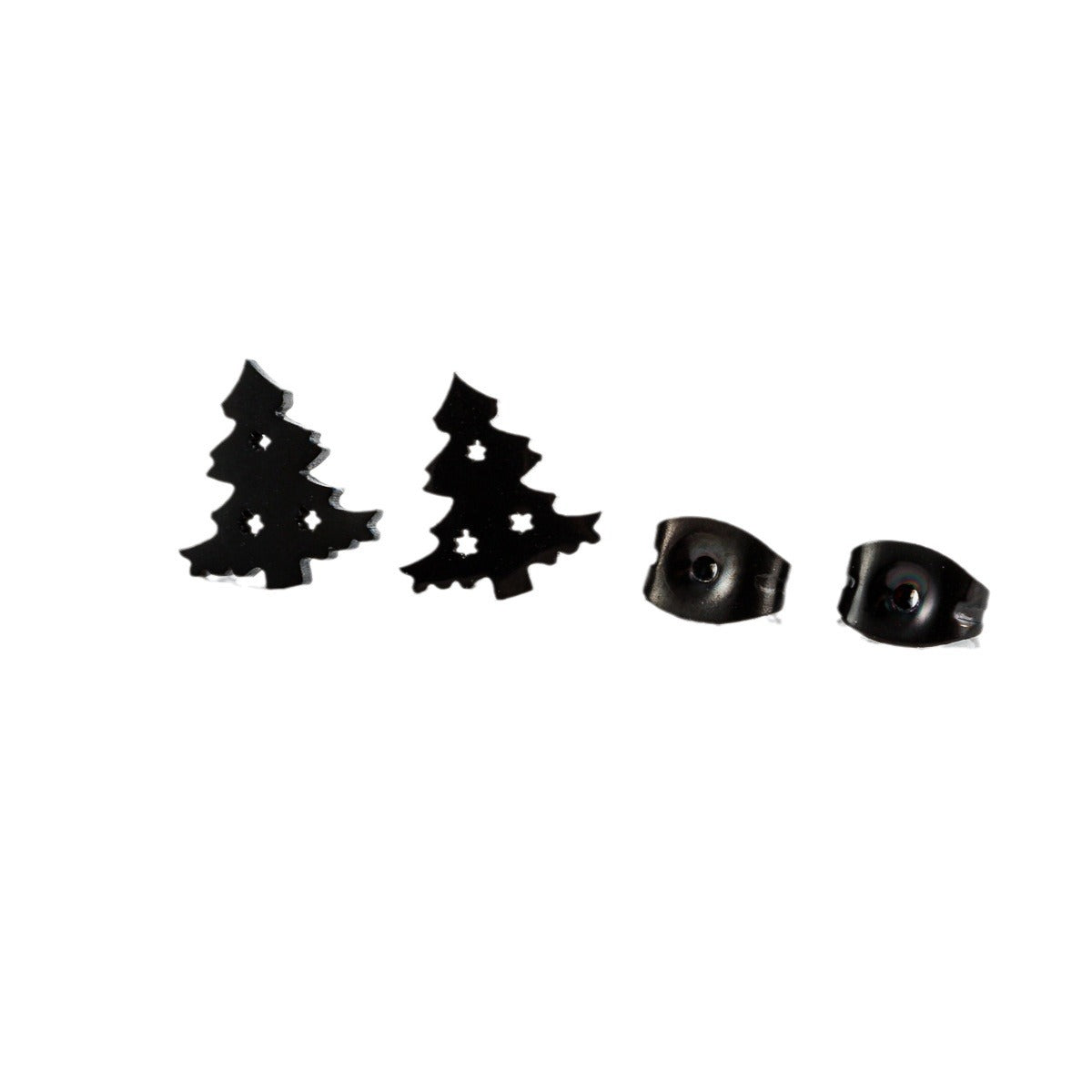 Christmas Stainless Steel Mini Compact Plant Earrings