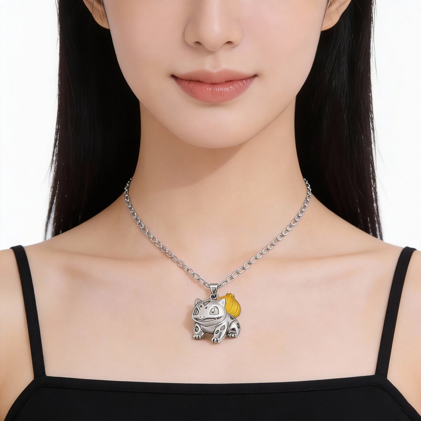 Women's & Men's Elf Trendy Hip Hop Cartoon Magic Small Fire Necklace