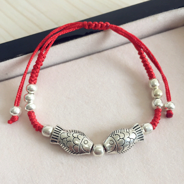 Red Rope Fresh Couple Bell Longevity Bracelets