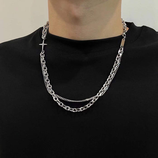 Men's Trendy Hip Hop Design High Street Chain Accessories Necklaces