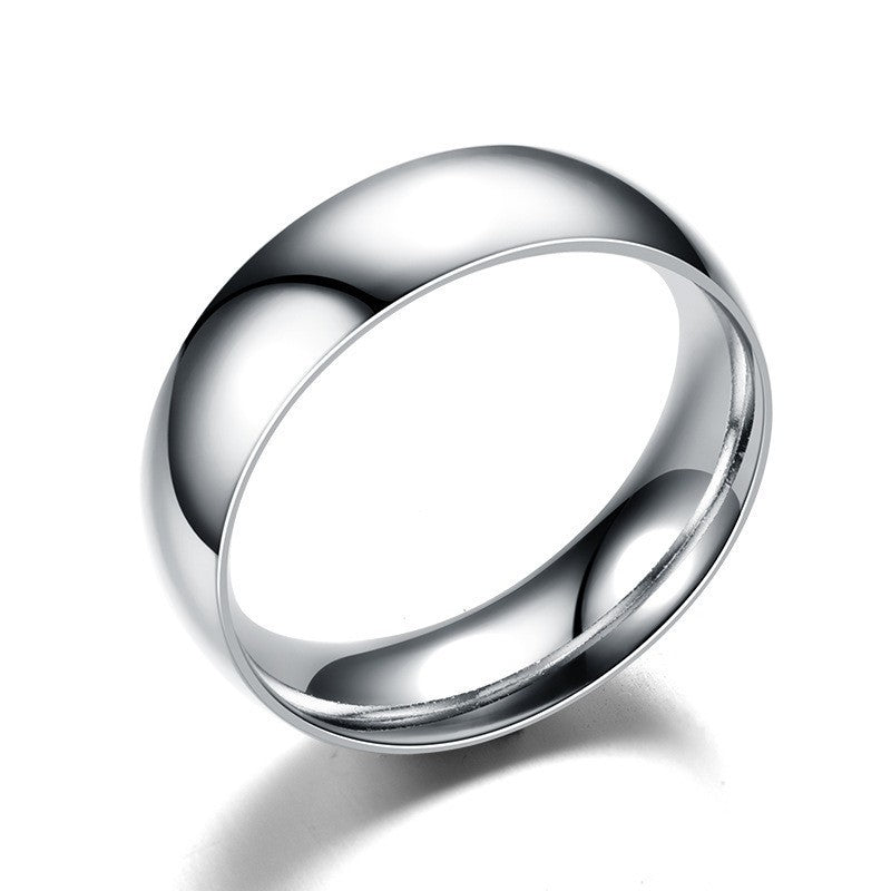 Sier White Stainless Steel Titanium Simple Rings