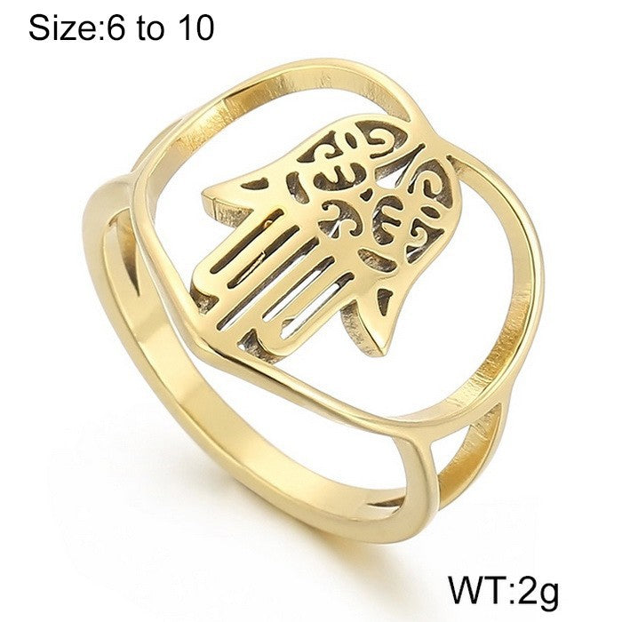 Personality Digital Corrosion Pattern Oval Special Rings
