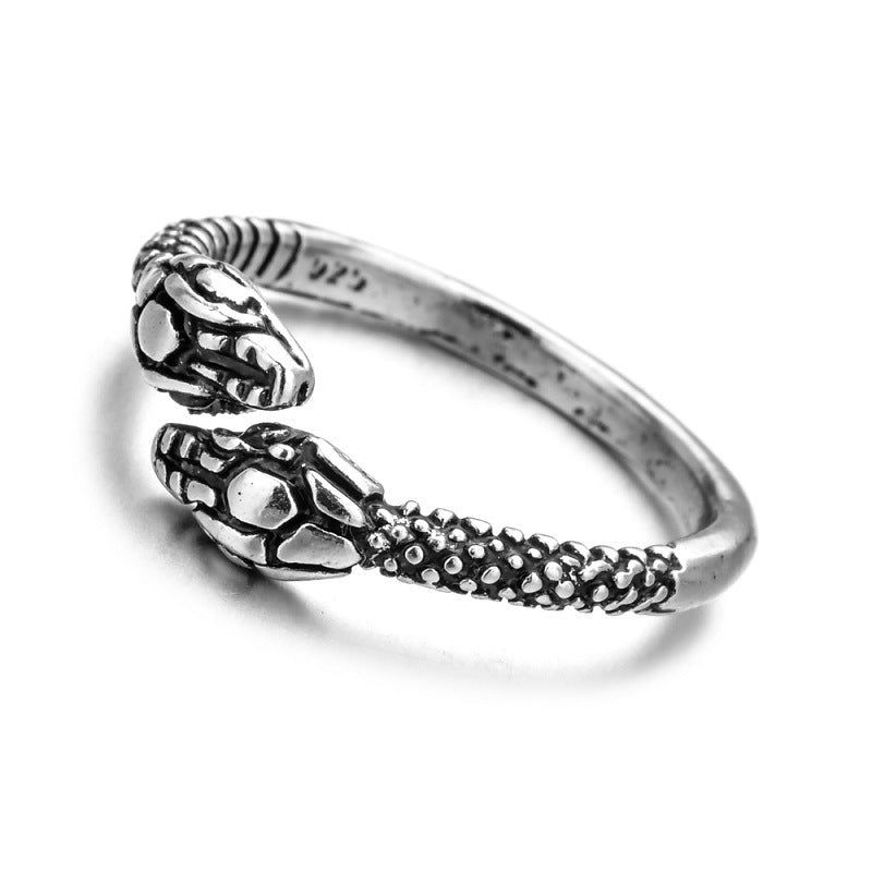 Open Snake Exaggerated Snake-shaped Punk Multiple Rings