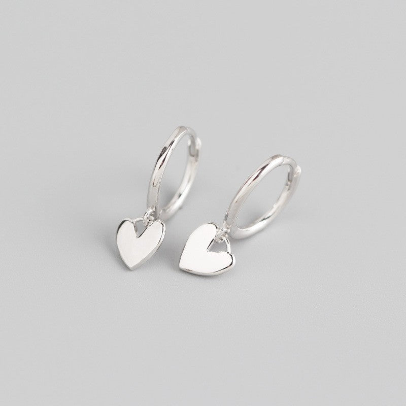 Simple Love Heart Eardrops Female Before Sleep Earrings