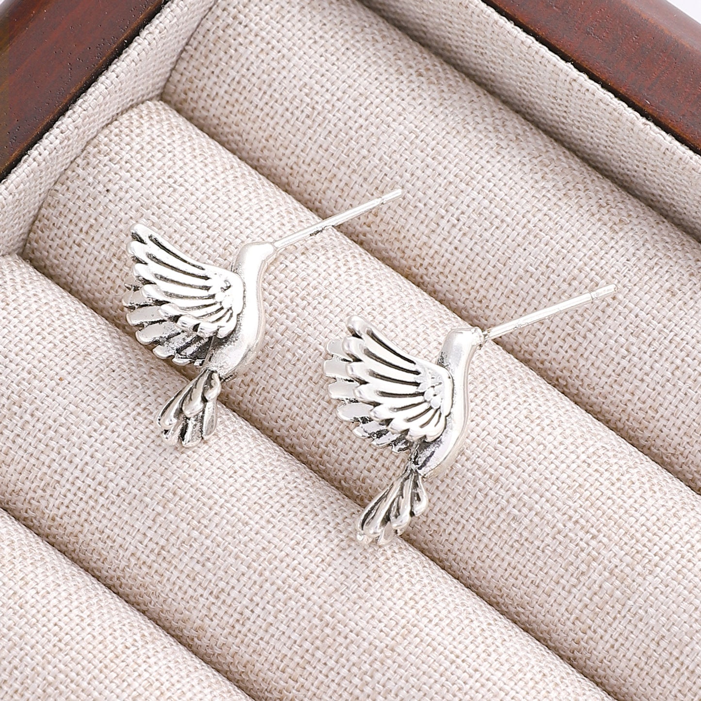 Women's Design High-grade Copper Inlaid Zirconium Flying Bird Earrings