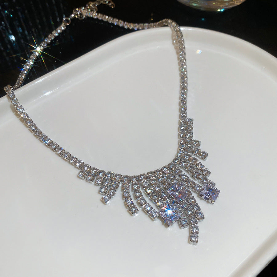 Drop Light Luxury Minority Clavicle Chain Palace Style Earrings