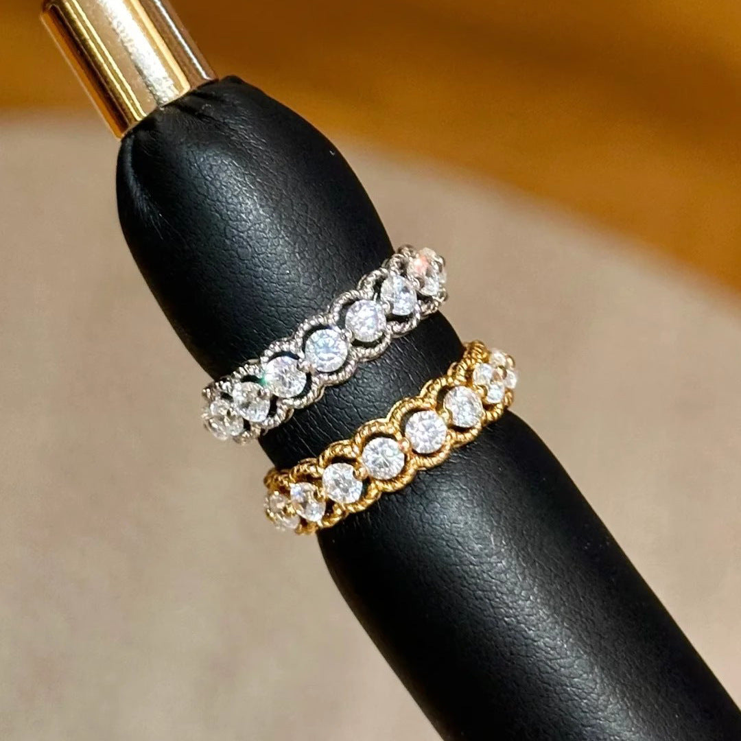 Women's Style Special Interest Light Luxury Hollow Rings