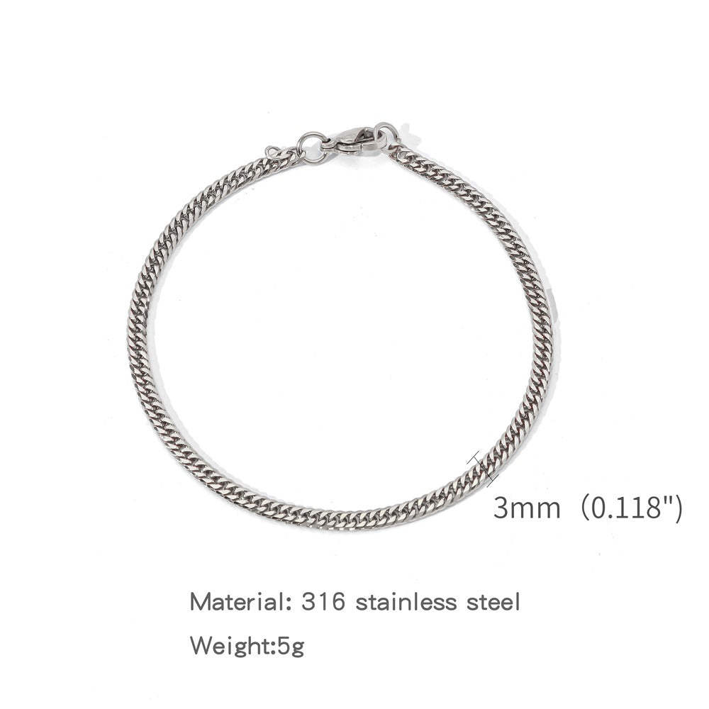 Fashion Exaggerated Electroplating Double Woven Grinding Bracelets