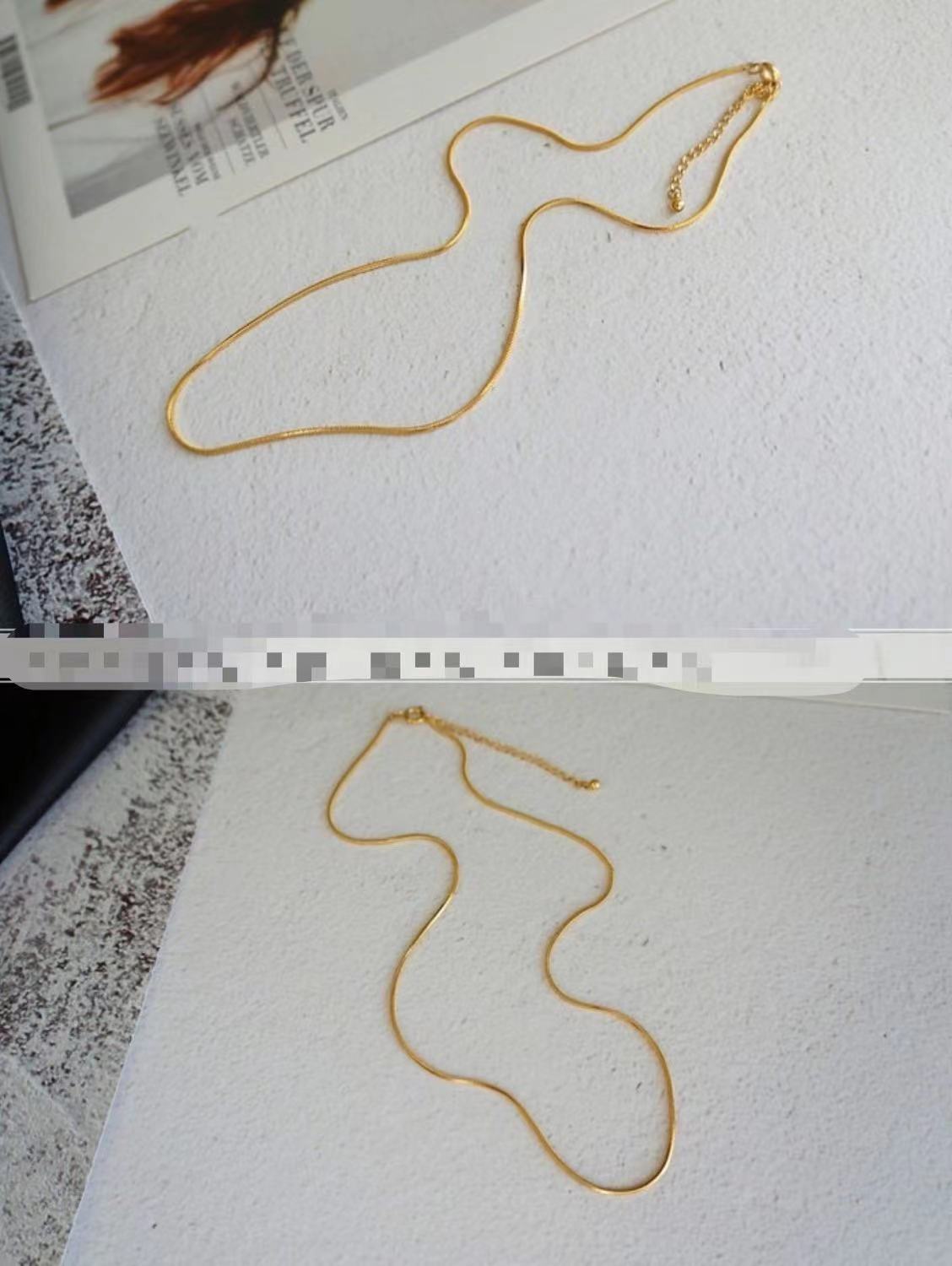 Snake Bone Female Vacuum Electroplating Furnace Necklaces