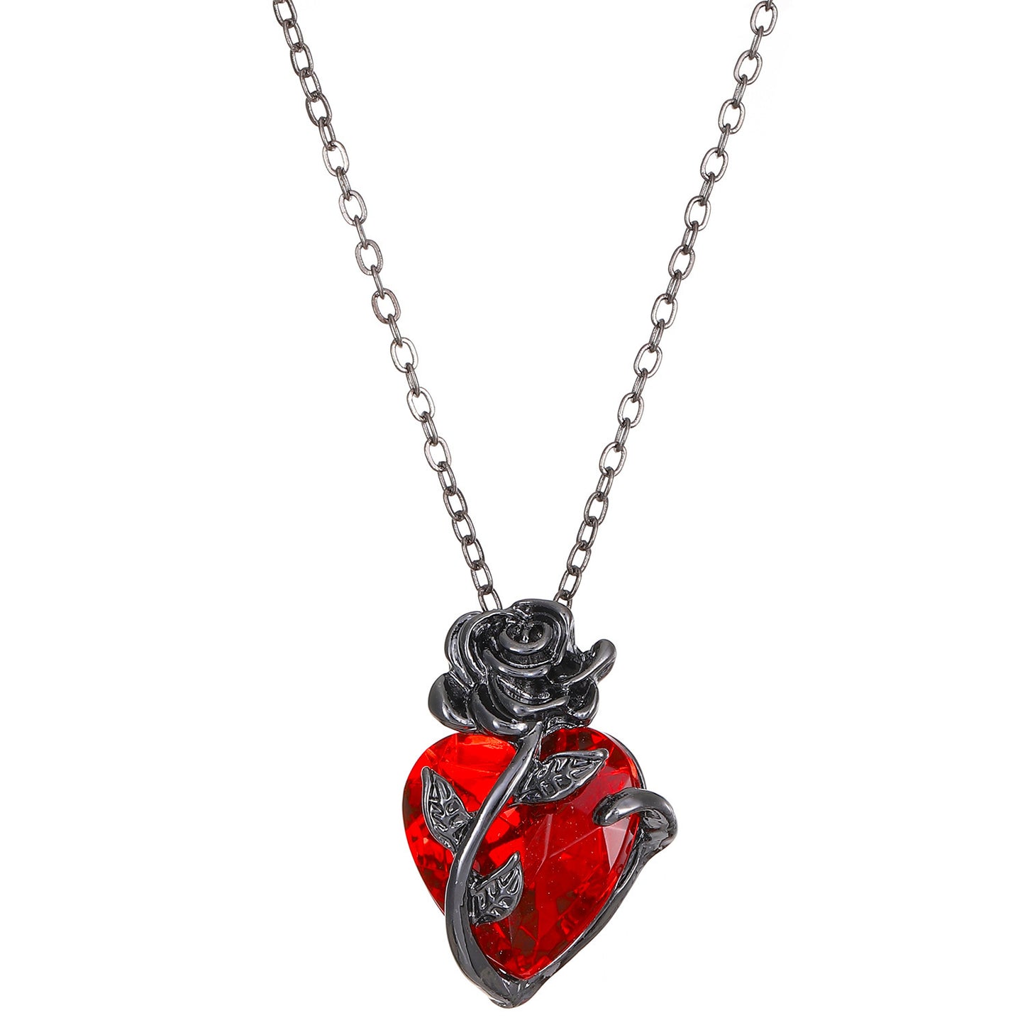 Women's Creative Roses Winding Heart Clavicle Chain Fashion Necklaces