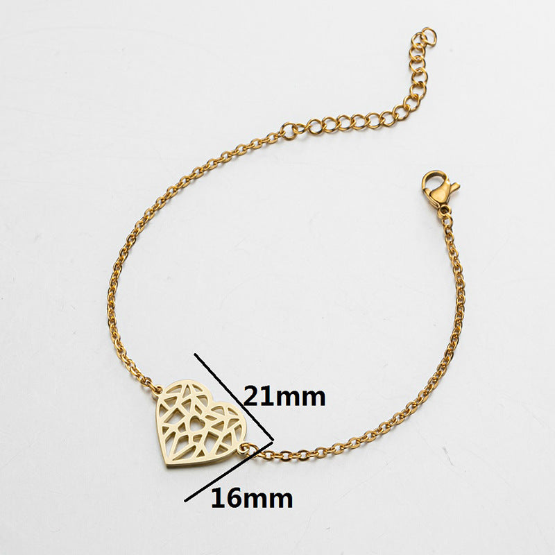 Heart-shaped Female Special Interest Light Luxury Bracelets