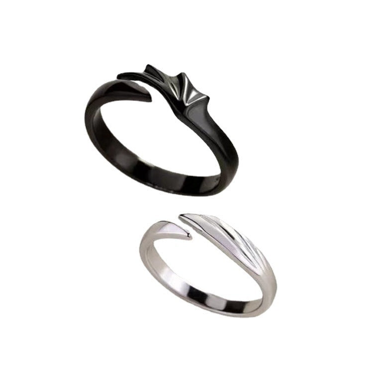 Demons Couple Pair Korean Style Simple Rings