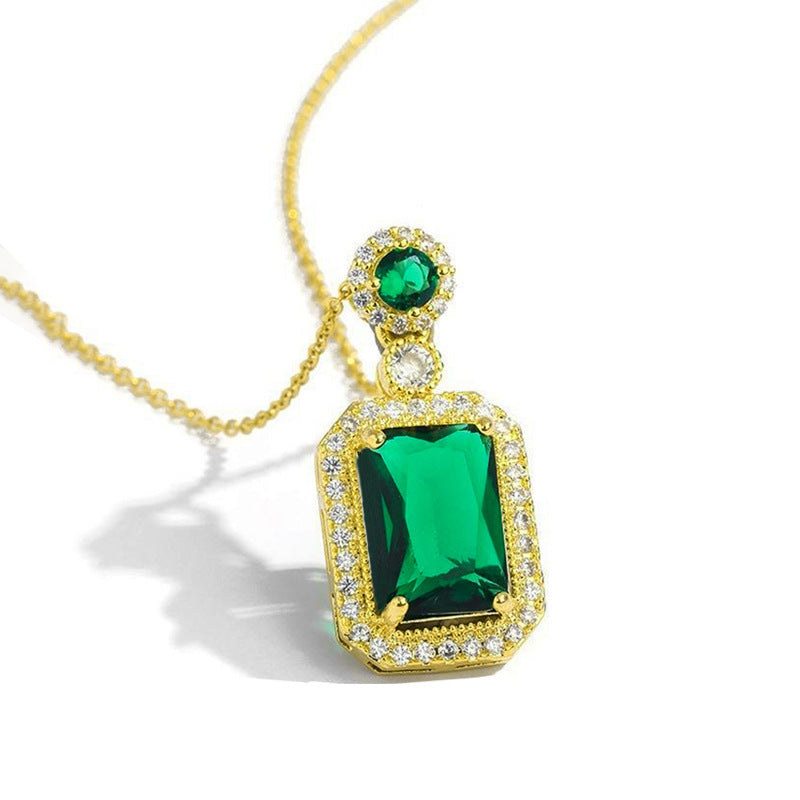 Women's Jewelry Special Interest Light Luxury Emerald Necklaces